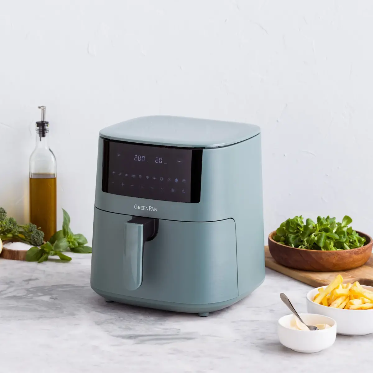 Bistro Airfryer XL smokey blue, produktbillede 3 af 5, Airfryers hos HomeNordic