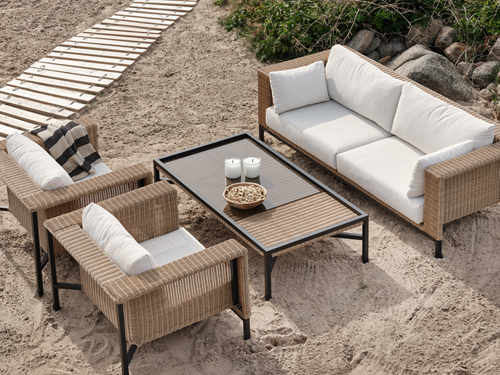 Shell lounge sæt standard hynder, Havemøbler hos HomeNordic