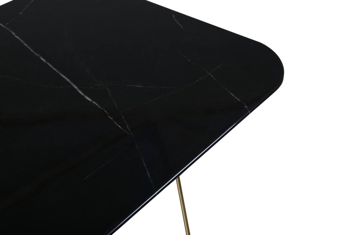 Tubas- Sofabord i sort marmor glas og messing metal, 80 x 80 cm, produktbillede 10 af 11, Moderne designs hos HomeNordic