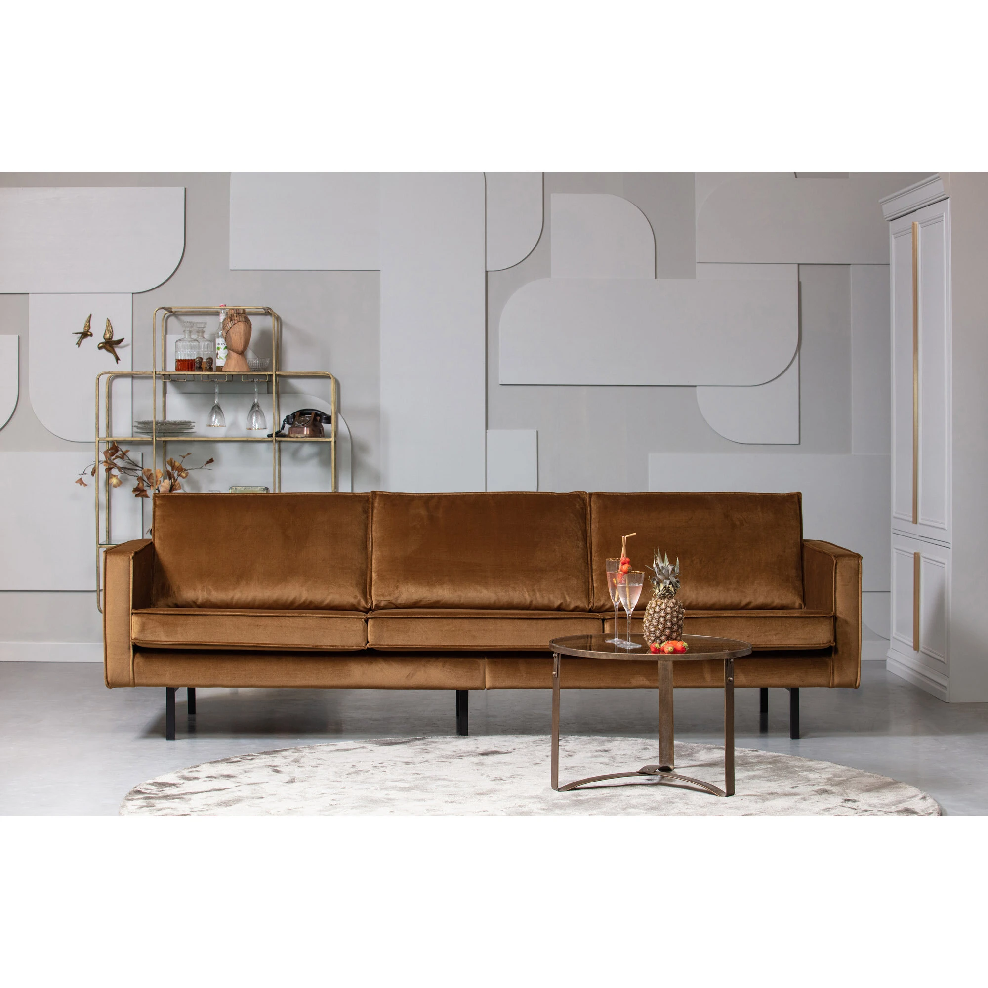 Rodeo 3-pers Sofa Velour, produktbillede 3 af 10, Sofaer hos HomeNordic