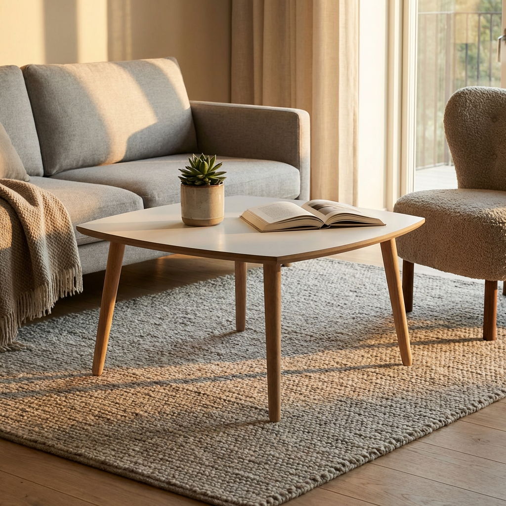 Boot - Sofabord i hvid laminat med egeben, vælg mellem 4 størrelser, produktbillede 4 af 13, Nordisk design hos HomeNordic