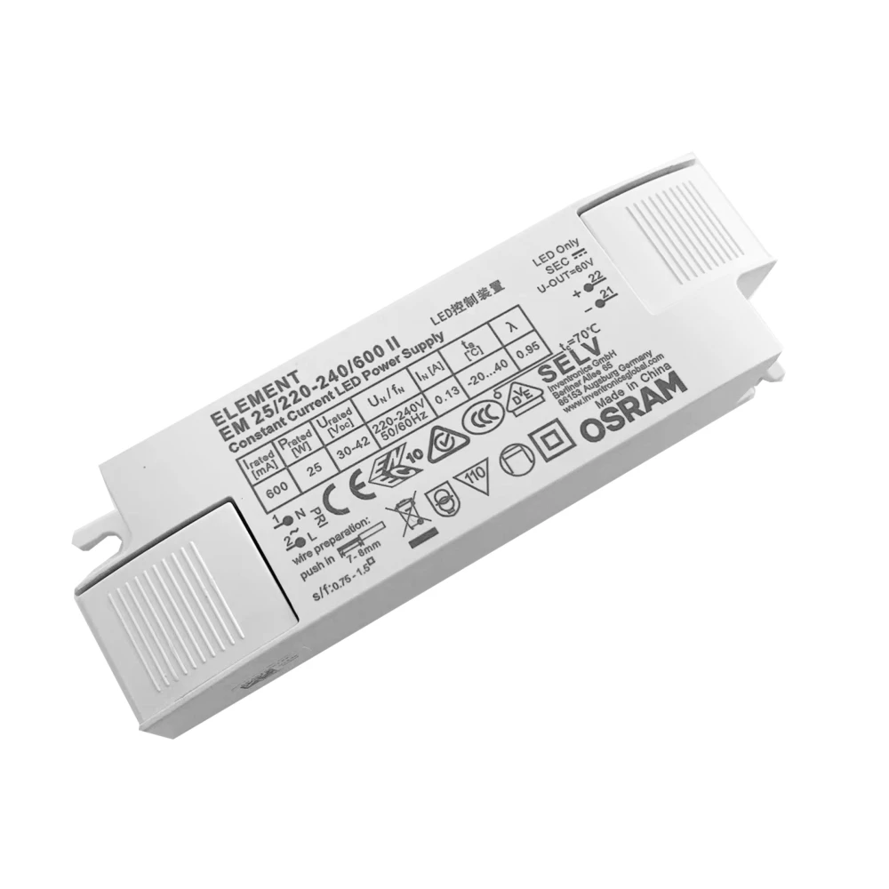 Outlet: Osram 25W / 600mA LED driver, Strømforsyninger hos HomeNordic