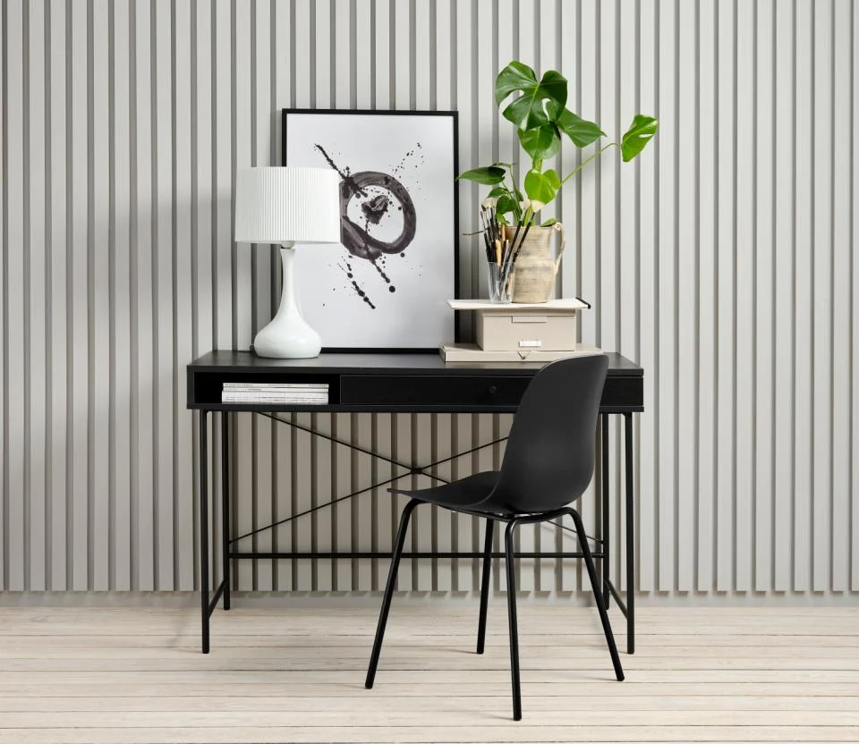 Pensacola Skrivebord, Sort Melamin, 120x60x76 cm, produktbillede 12 af 18, Skriveborde hos HomeNordic