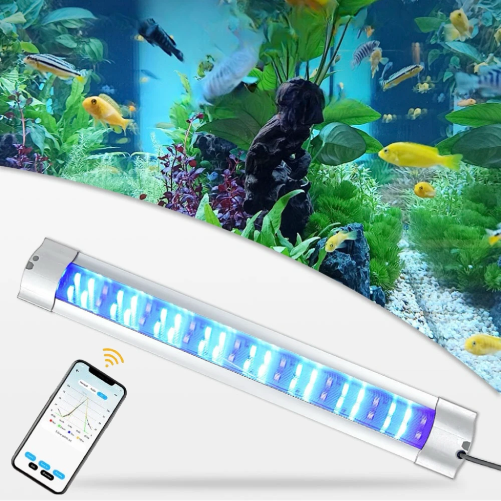 120 cm RGBW Wifi akvarie armatur, LED-armaturer hos HomeNordic