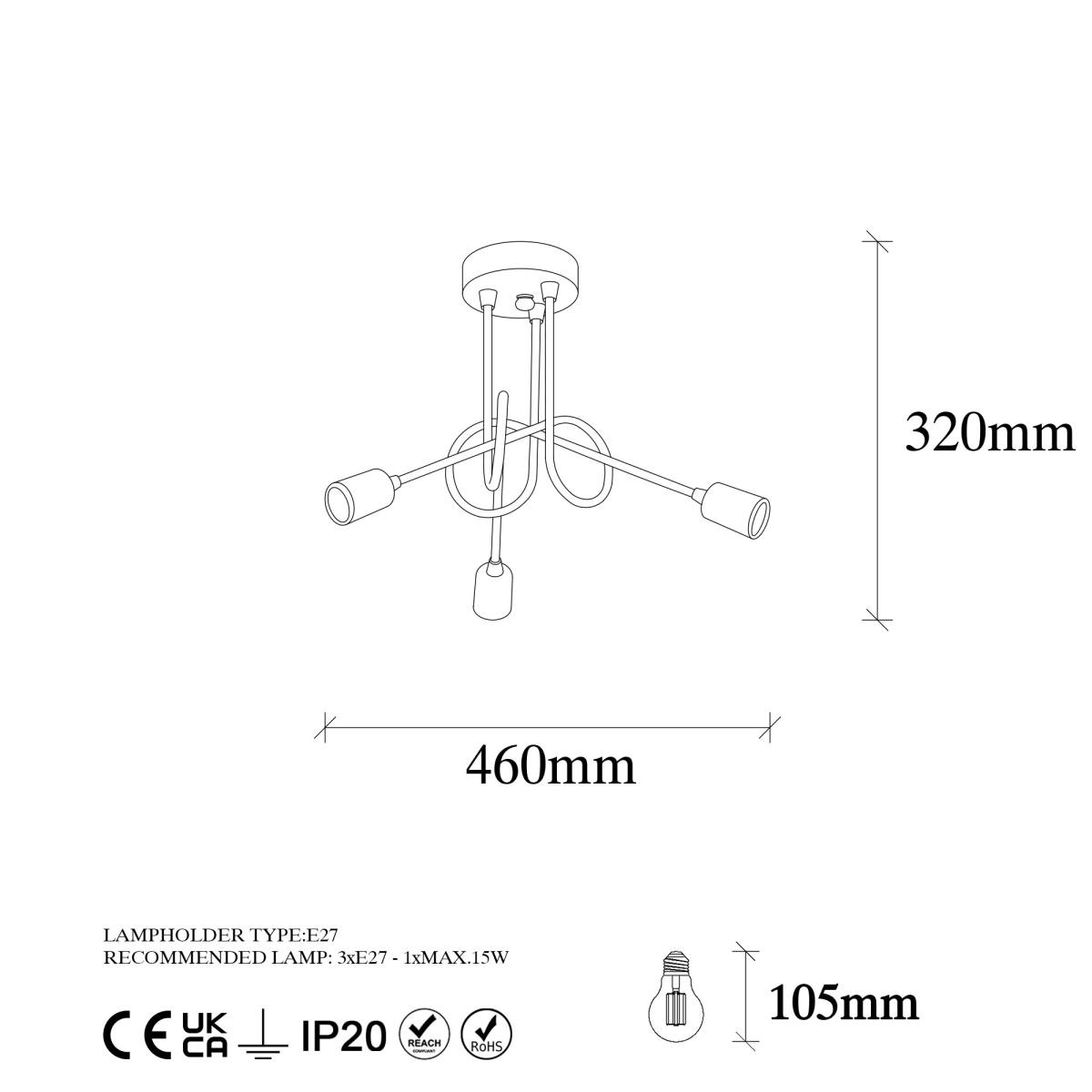 LUMI loftlampe, produktbillede 2 af 8, Loftlamper hos HomeNordic