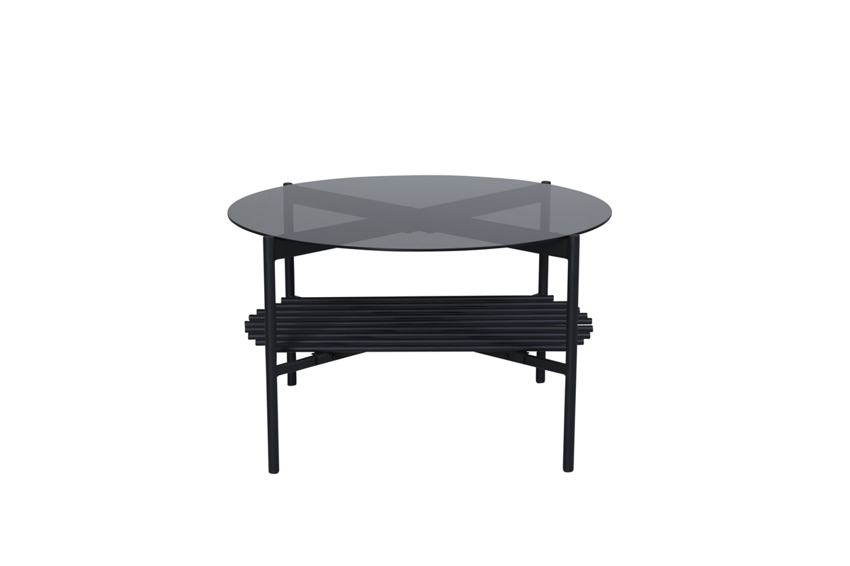Bodia - Sofabord i røgfarvet glas og sort metal, produktbillede 6 af 9, Moderne designs hos HomeNordic