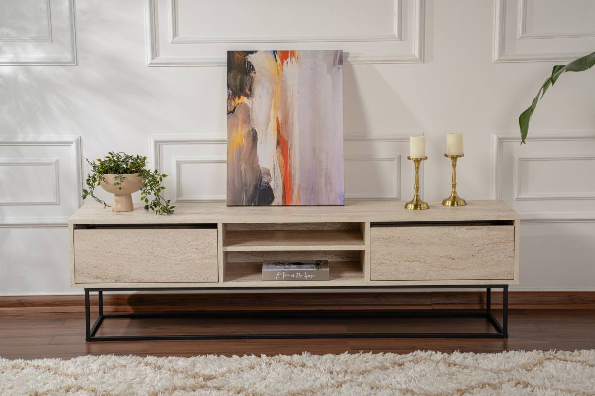 NORDVÄRK Escape 180 TV-bord, m. 1 hylde og 2 skuffer, produktbillede 12 af 12, TV-borde hos HomeNordic