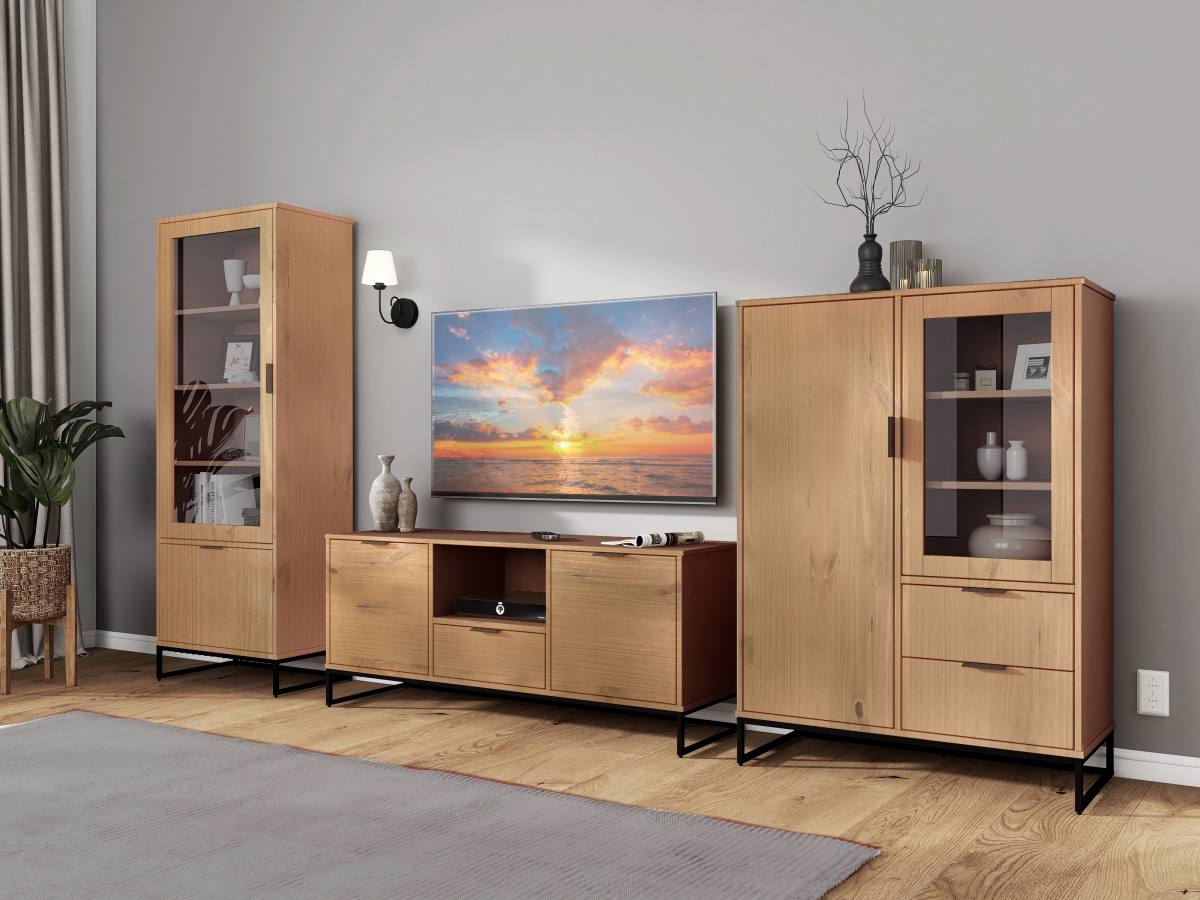 NORDIC LIVING COLLECTION Vivo TV-bord, m. 2 låger, 1 skuffe, 2 hylder, produktbillede 7 af 8, TV-borde hos HomeNordic