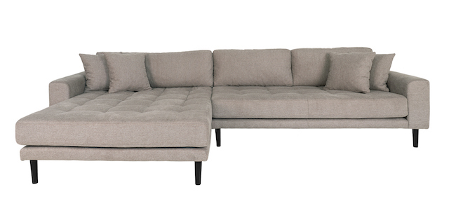 Riviera lounge sofa sten grå, venstre vendt. Længde 290 cm, produktbillede 3 af 4, Sofaer hos HomeNordic