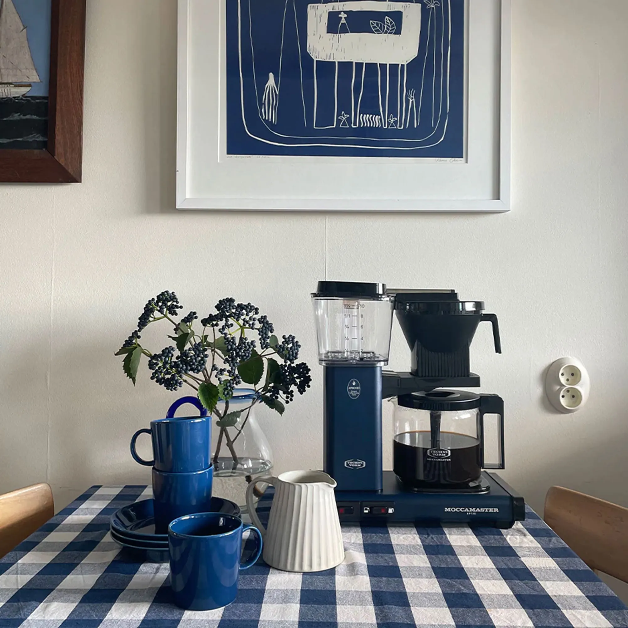 Optio kaffemaskine, midnight blue, produktbillede 7 af 7, Kaffemaskiner hos HomeNordic
