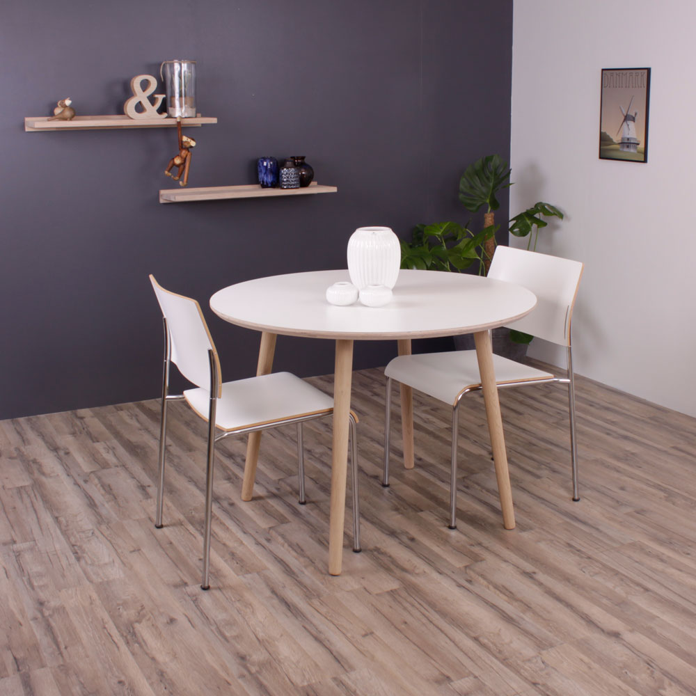 Rundt Laminat spisebord, model Karlstad, Spiseborde hos HomeNordic