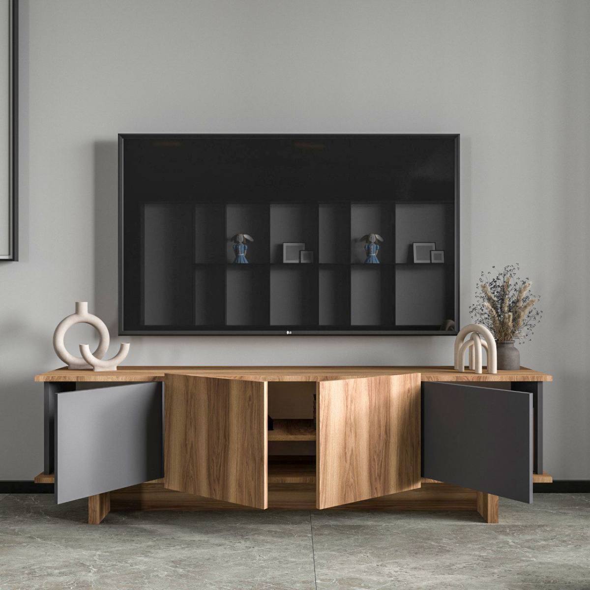 FUNZI LIVING Diana TV-bord, m. 4 låger og hylde, produktbillede 6 af 6, TV-borde hos HomeNordic