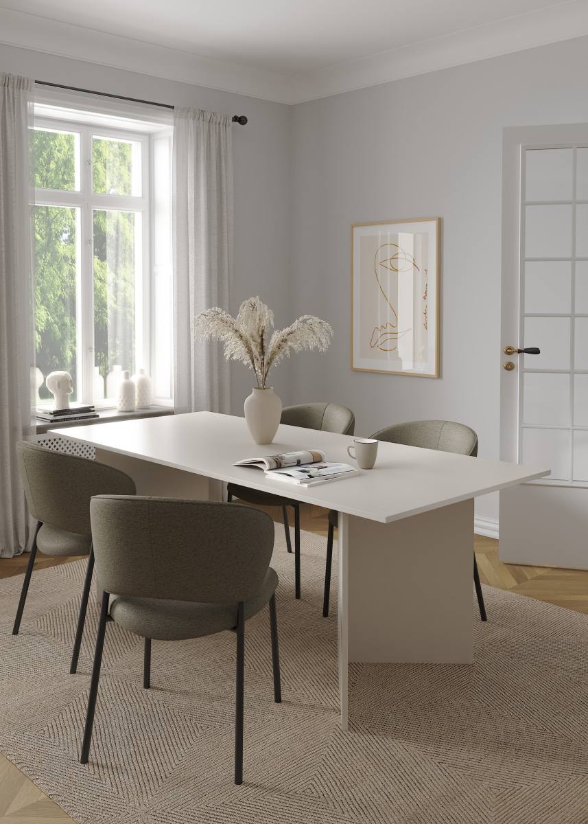 TVILUM Family Spisebord 90x200 cm, cashmere, produktbillede 4 af 5, Spiseborde hos HomeNordic