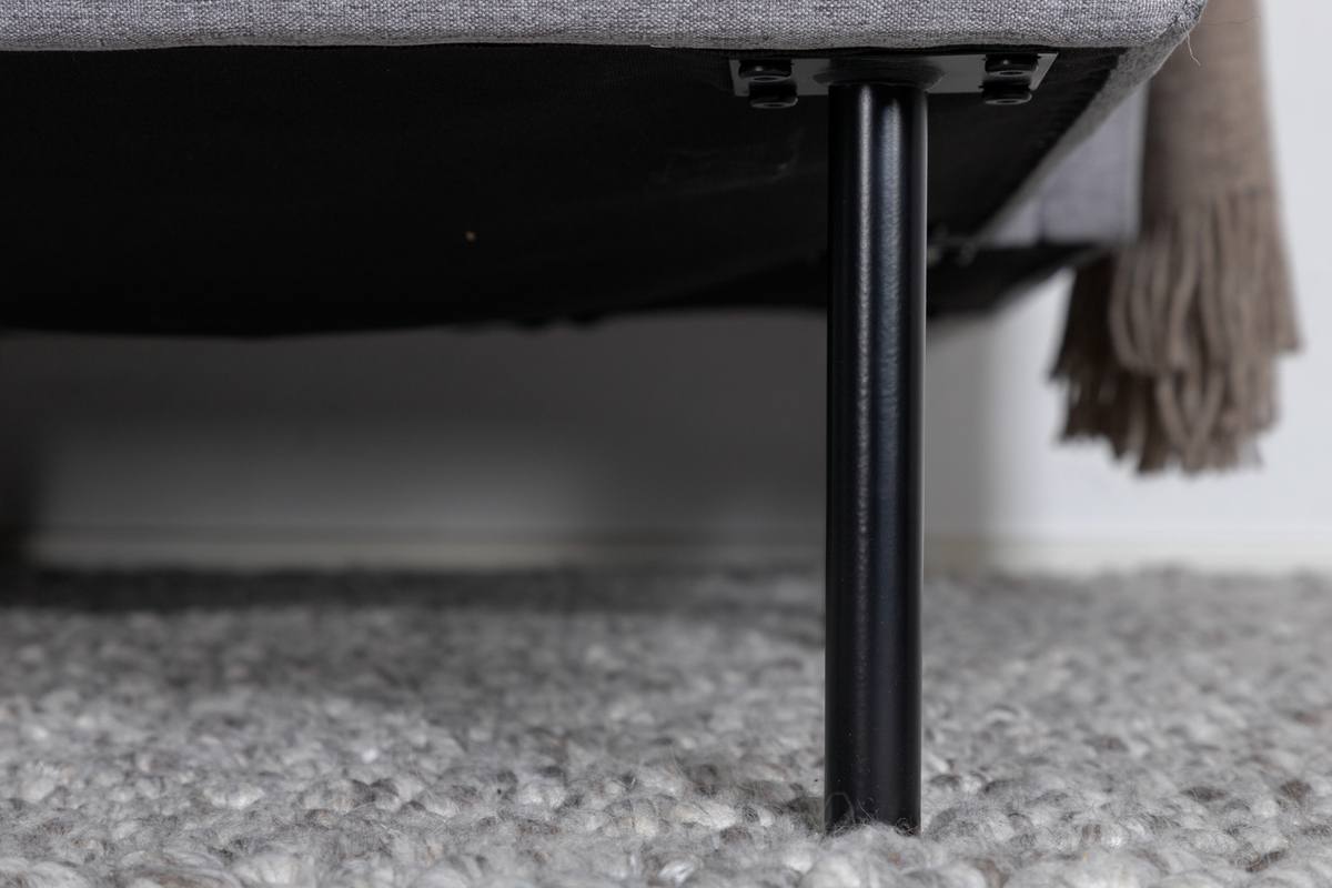 Polar - Sofa i U-form med gråt polyester stof – billede 10
