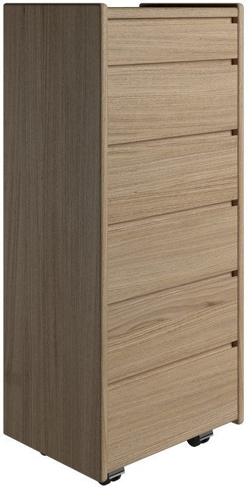 Krone kommode 50 cm bred med 6 skuffer i olieret egefiner, Kommoder hos HomeNordic