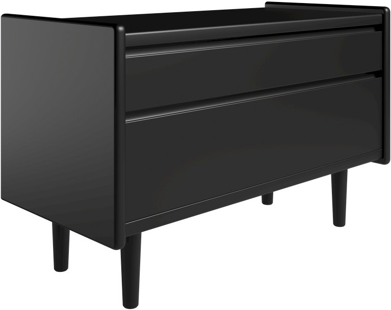 Krone sengebord lakeret 80 cm bred med 2 skuffer, Sengeborde hos HomeNordic
