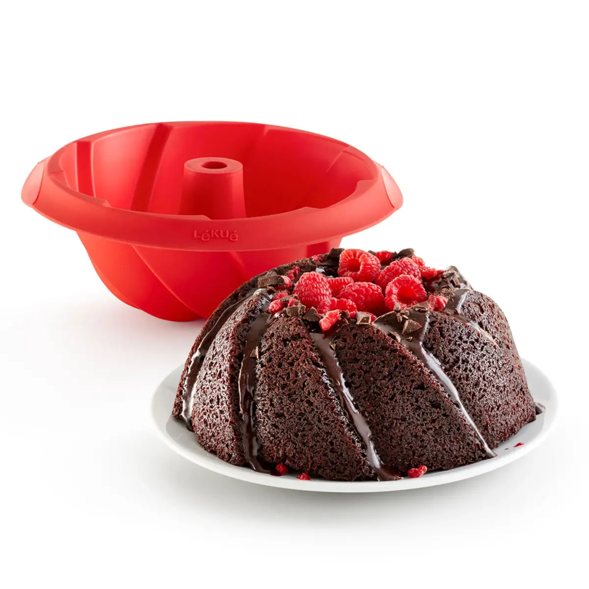 Savarin spiralform 20 cm, rød, produktbillede 4 af 5, Kageforme hos HomeNordic