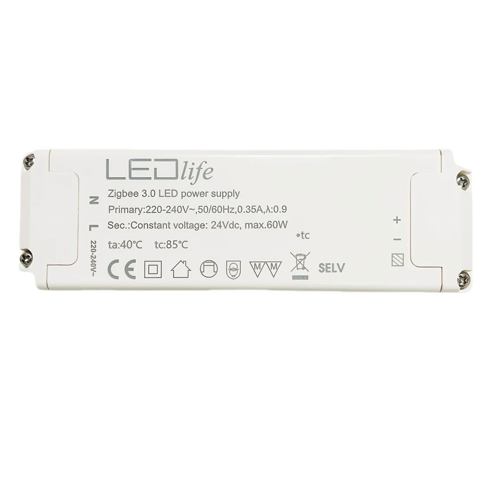 60W / 24V DC Zigbee strømforsyning, Strømforsyninger hos HomeNordic