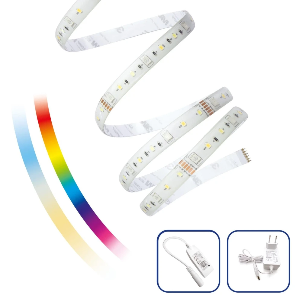 5m 17W/m RGB+CCT LED Strip sæt, LED-strips hos HomeNordic