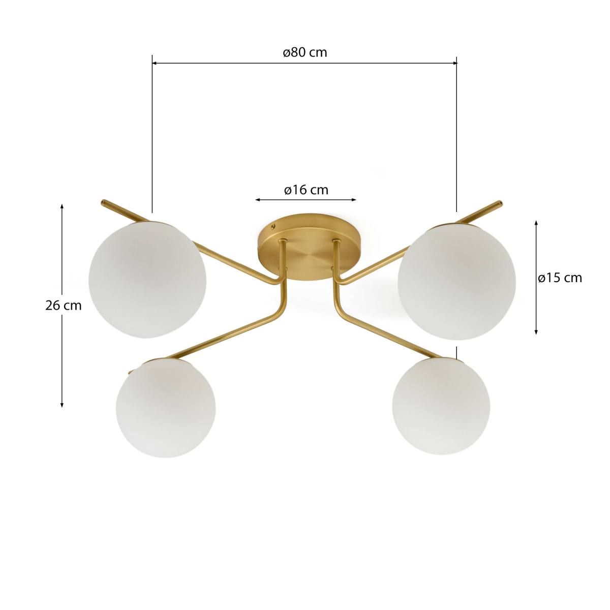 KAVE HOME Brisia loftlampe, produktbillede 2 af 6, Loftlamper hos HomeNordic