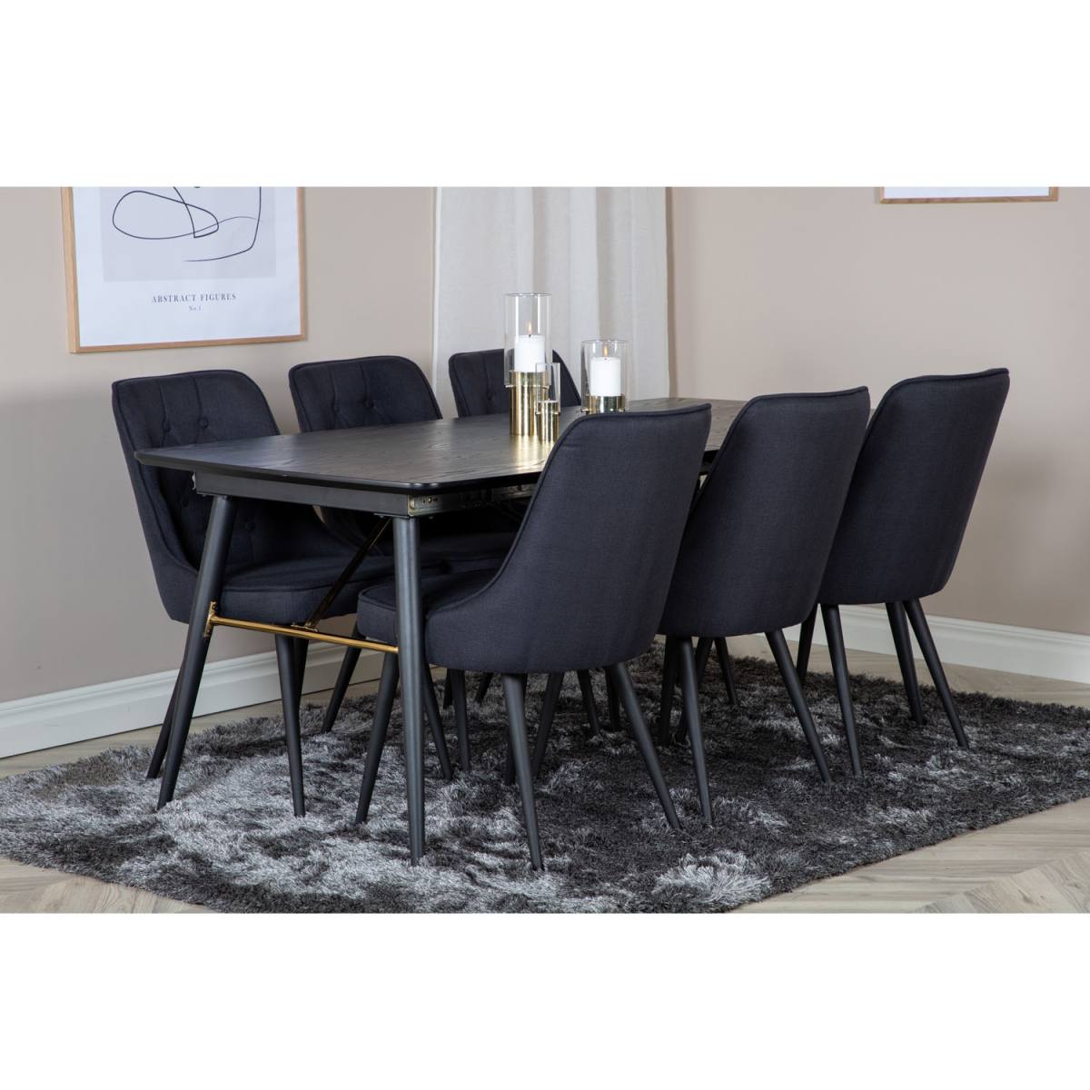 VENTURE DESIGN Gold spisebord, m. udtræk, produktbillede 9 af 10, Spiseborde hos HomeNordic