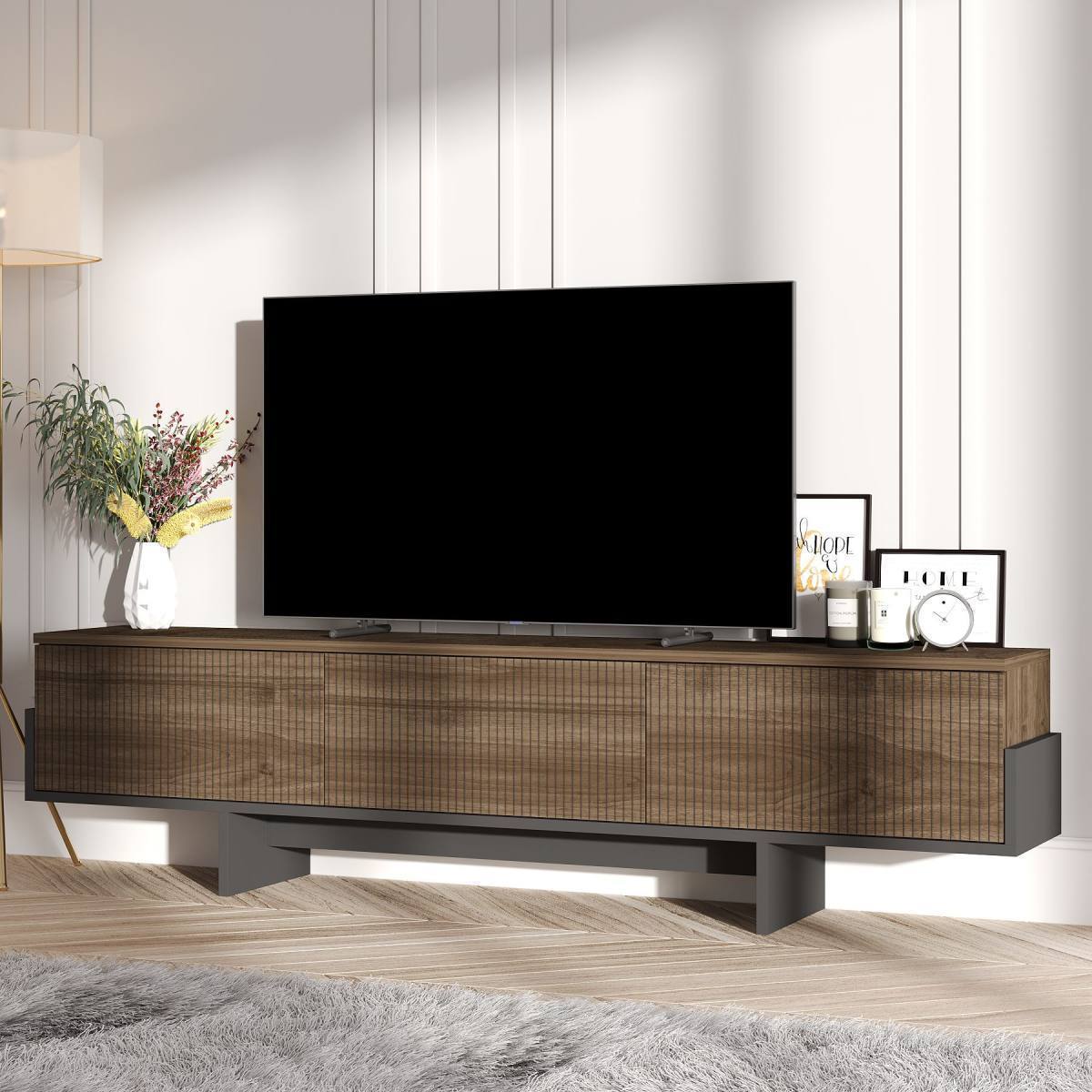 NORDVÄRK Hege TV-bord, m. 3 låger, produktbillede 6 af 6, TV-borde hos HomeNordic
