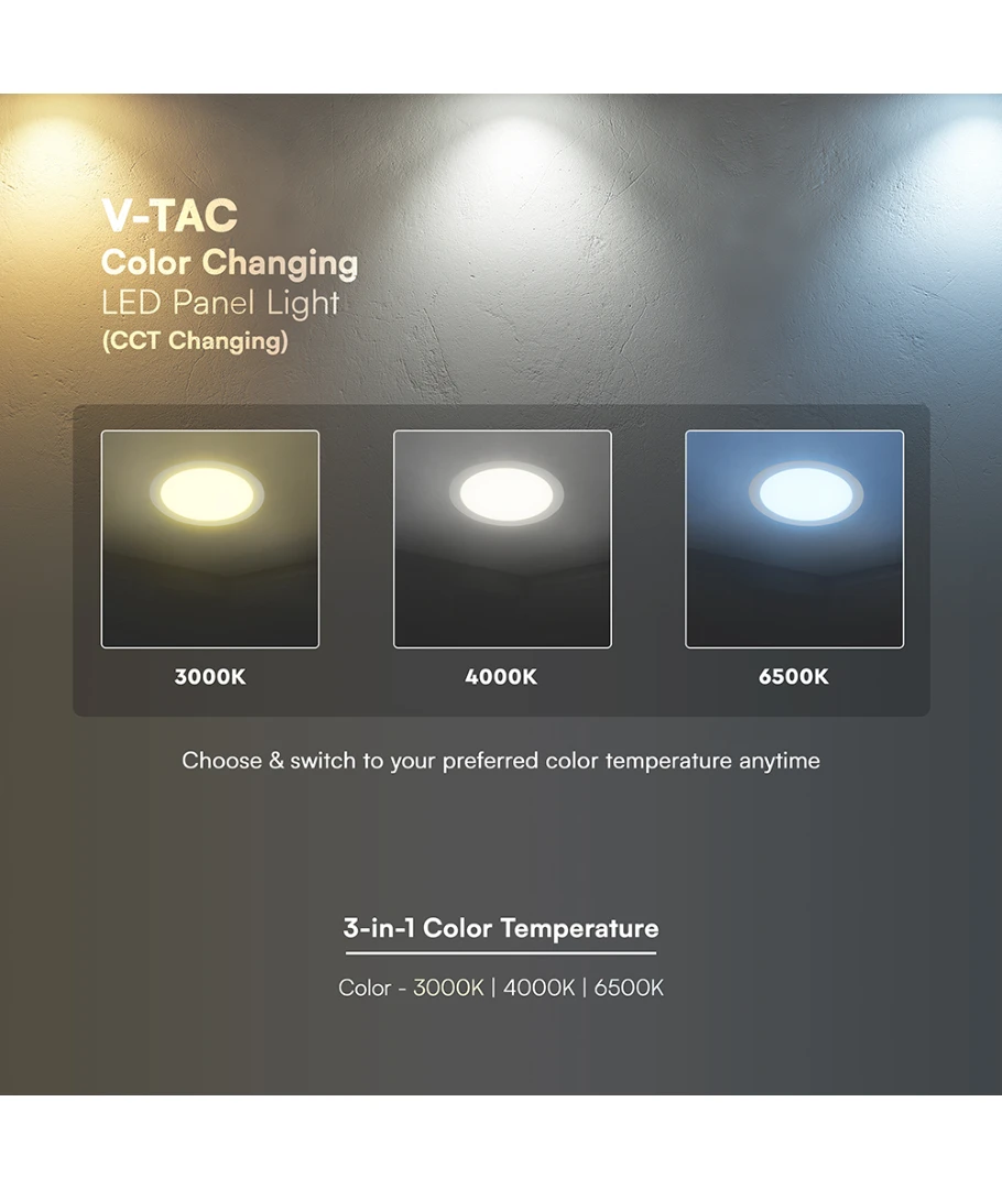 V-Tac 6W rundt LED indbygningspanel, produktbillede 16 af 19, Andre varer hos HomeNordic