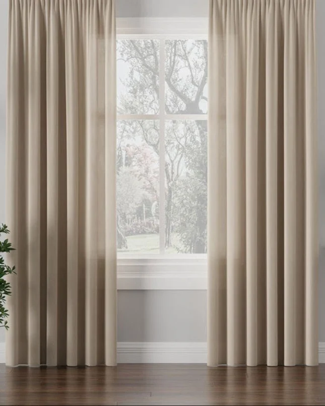 ARUBA - Lysdæmpende wavegardin, Varm Beige, produktbillede 4 af 7, Gardiner hos HomeNordic