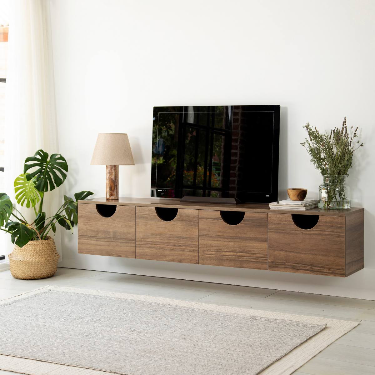 NORDVÄRK Four Seasons væghængt TV-bord, m. 4 låger, produktbillede 6 af 6, TV-borde hos HomeNordic