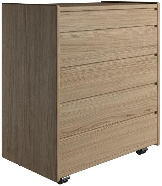 Krone 80 cm bred kommode med 5 skuffer i olieret egefiner, Kommoder hos HomeNordic