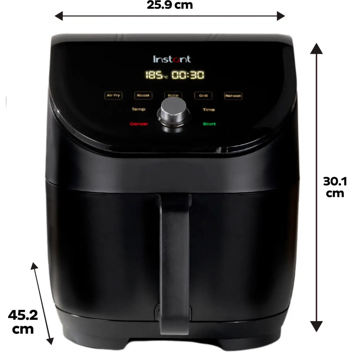 Vortex Slim Airfryer 5,7 liter, sort, produktbillede 5 af 6, Airfryers hos HomeNordic