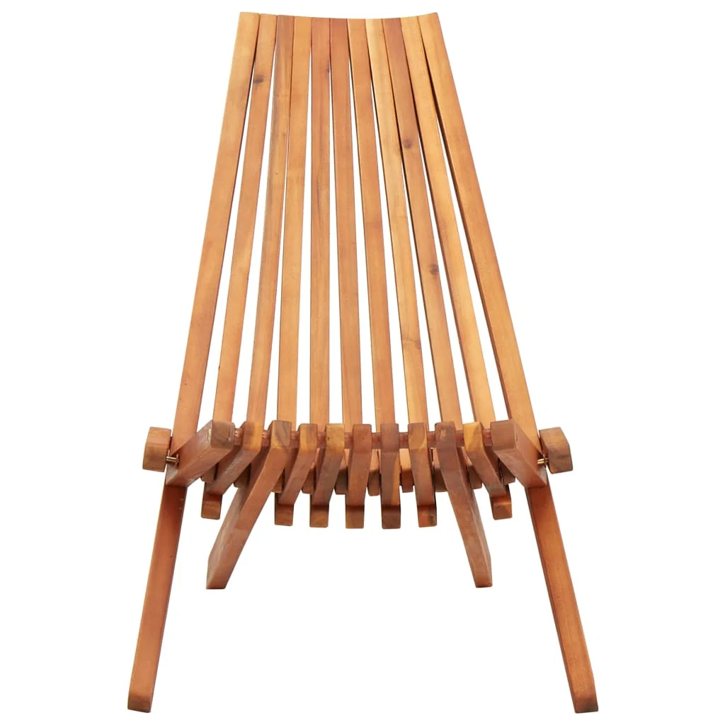 Foldbar Loungestol Massivt Akacietræ, produktbillede 2 af 9, Havestole i akacietræ hos HomeNordic