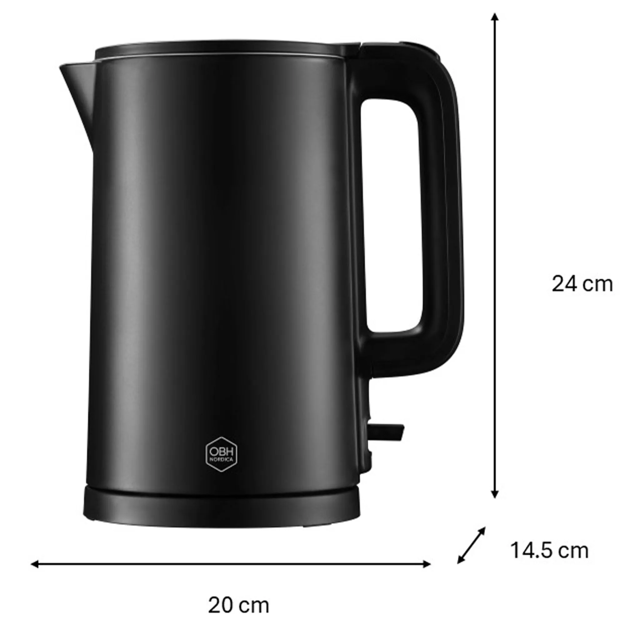 Thermo Protect elkedel 1,5 liter, sort, produktbillede 2 af 9, Elkedler hos HomeNordic