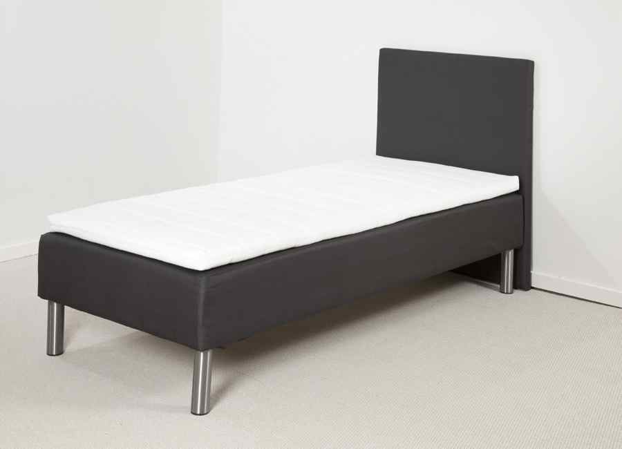 Lea Gold boksmadras 90 x 220 cm med gavl, ben og topmadras Rød 5 cm, Madrasser hos HomeNordic