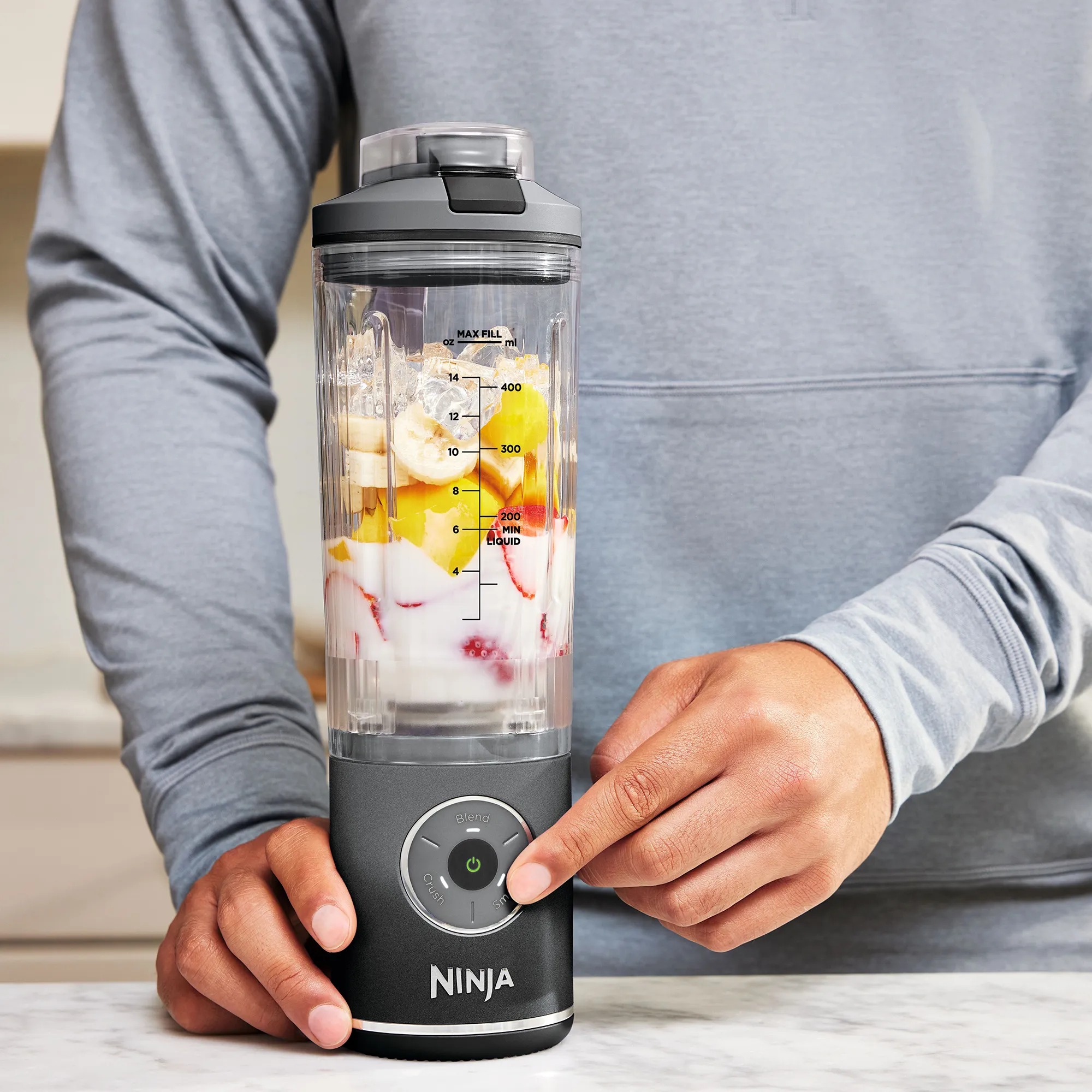 Blast Max trådløs blender, grå, produktbillede 3 af 3, Blendere hos HomeNordic