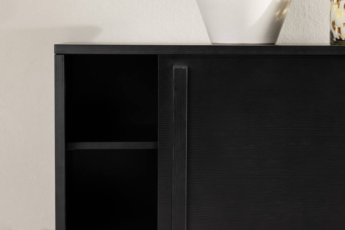 VENTURE DESIGN Lugo TV-bænk, m. 2 skydelåger og hylde, produktbillede 14 af 16 hos HomeNordic