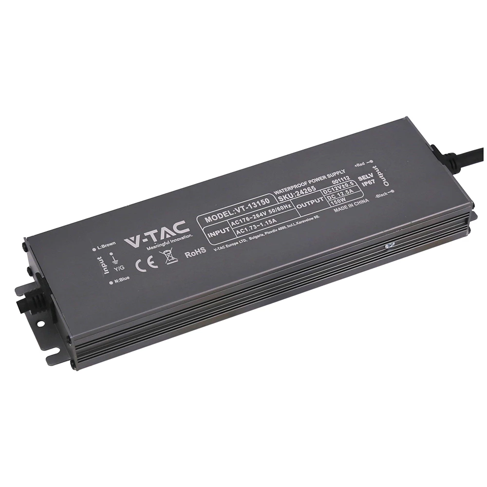 150W / 12V DC strømforsyning, Strømforsyninger hos HomeNordic