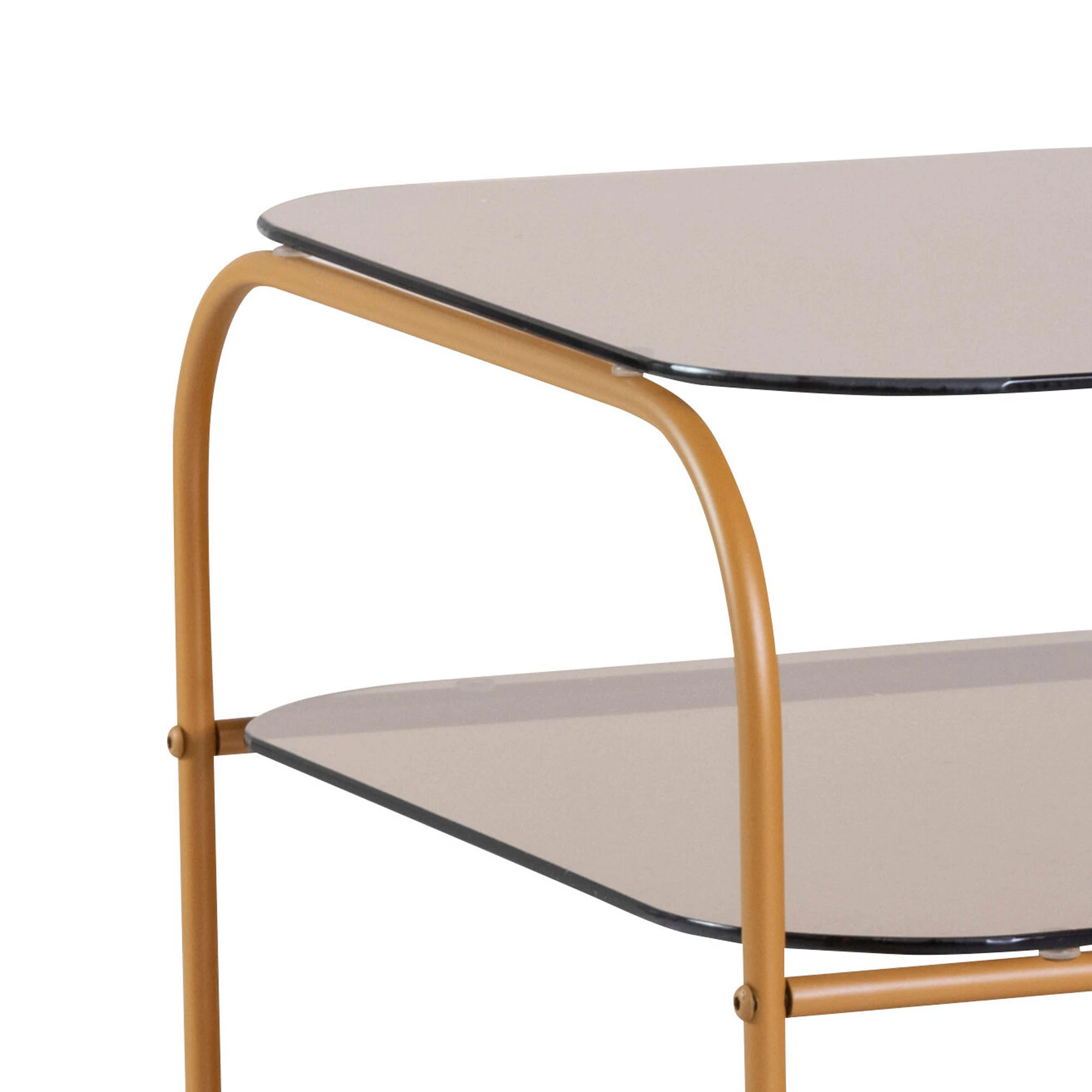 Echo - Bord i metal/glas, orange/ravgul, produktbillede 2 af 2, Sofaborde hos HomeNordic