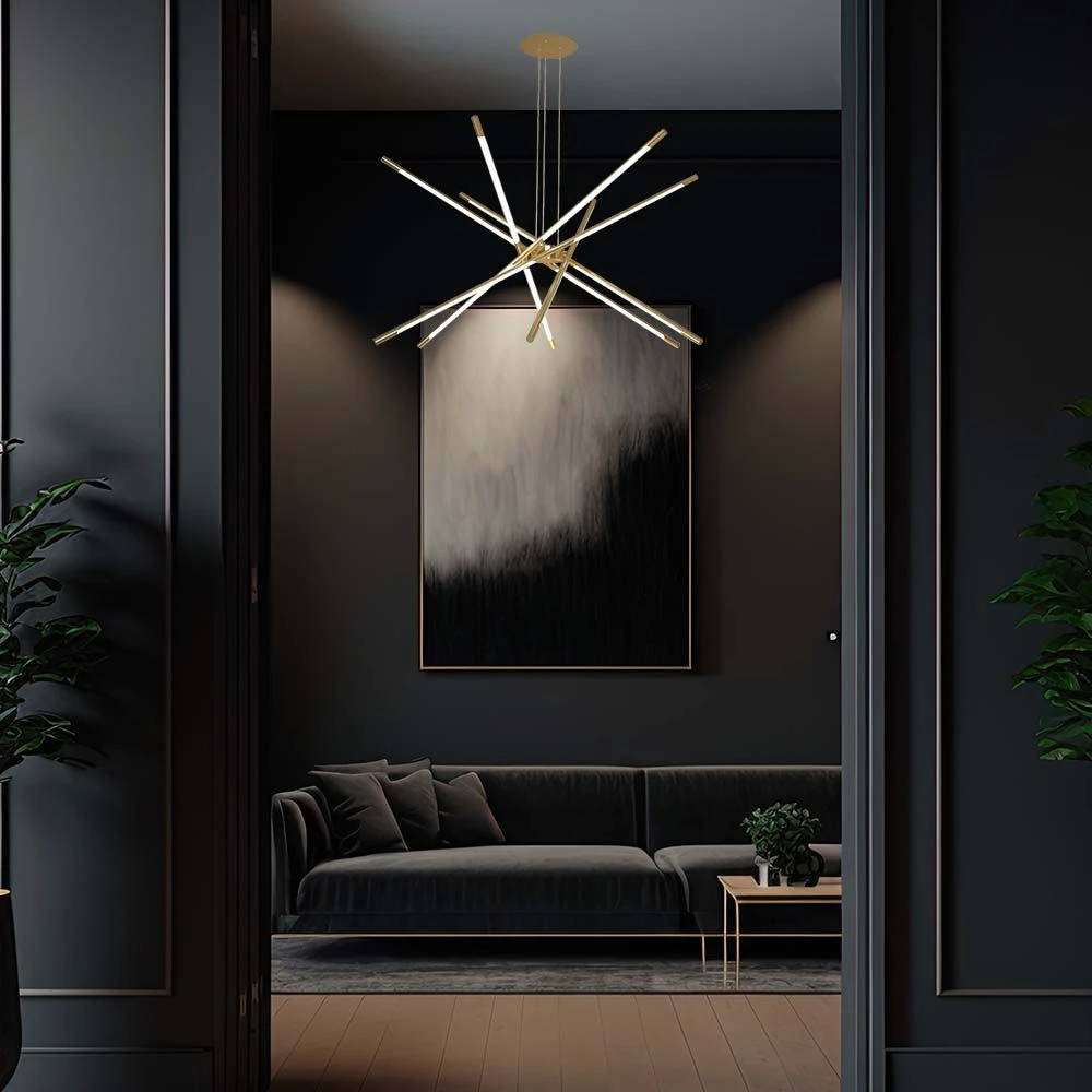 42W LED designer pendel, guld, Pendler hos HomeNordic