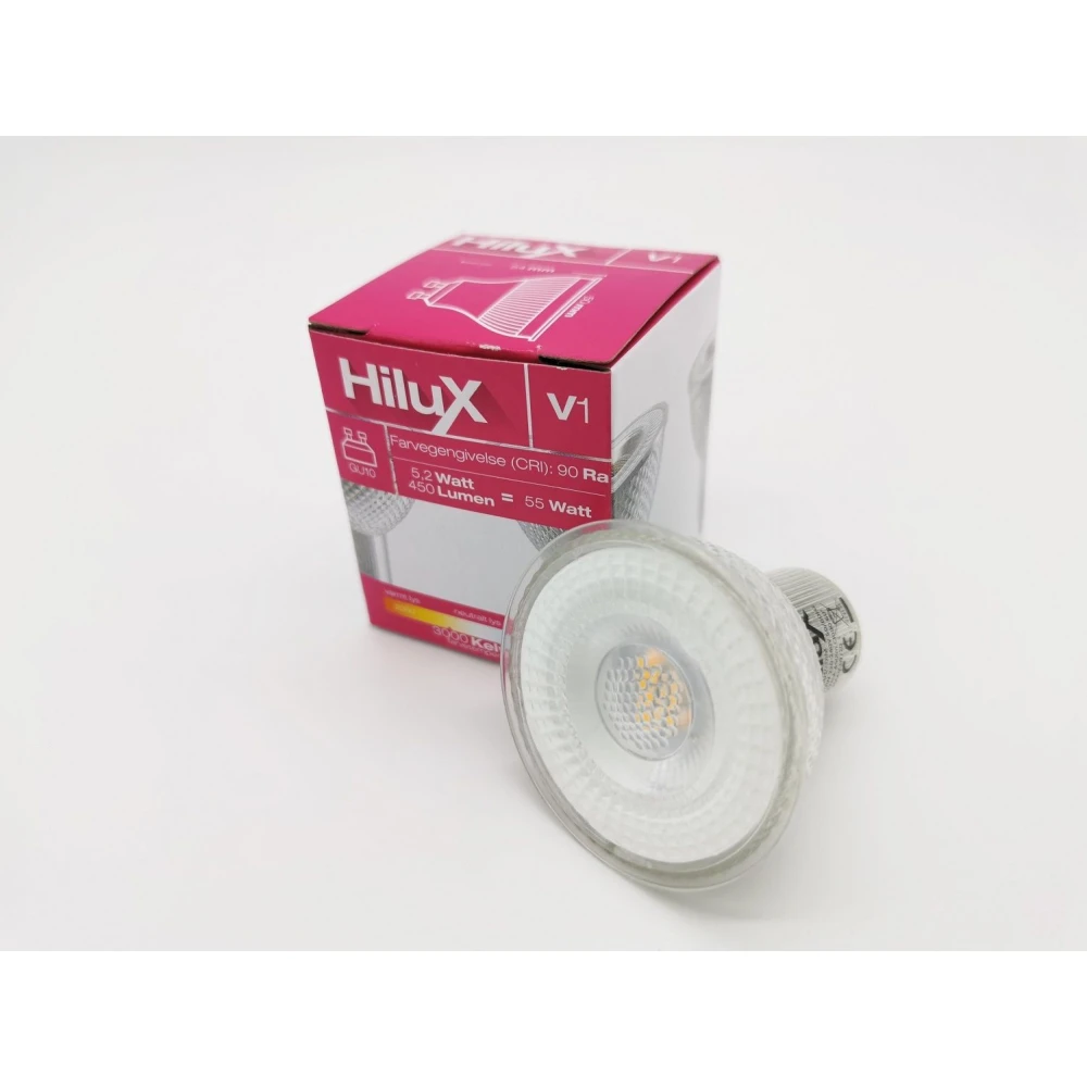 HiluX V1 GU10 LED Pære 5W i 3000K 450Lm Dæmpbar Ra90, Pærer hos HomeNordic