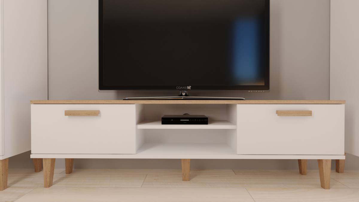 KOCOT Denver TV-bord, m. 2 låger og 1 hylde, produktbillede 4 af 4, TV-borde hos HomeNordic
