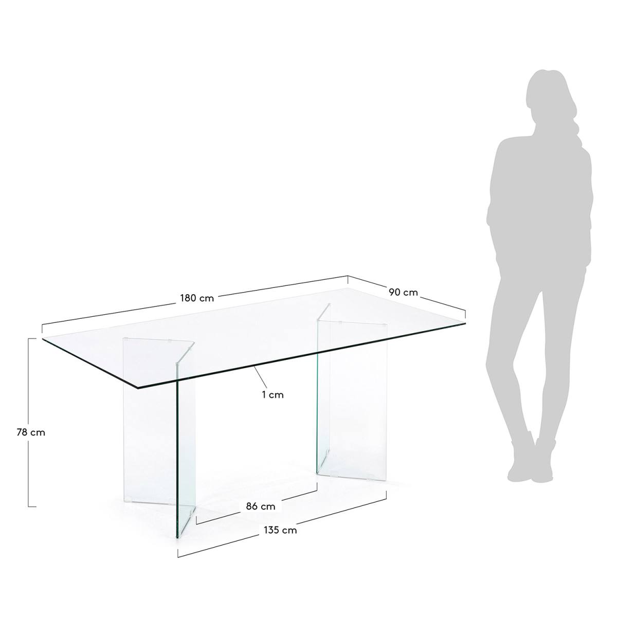 KAVE HOME Burano spisebord, produktbillede 2 af 10, Spiseborde hos HomeNordic