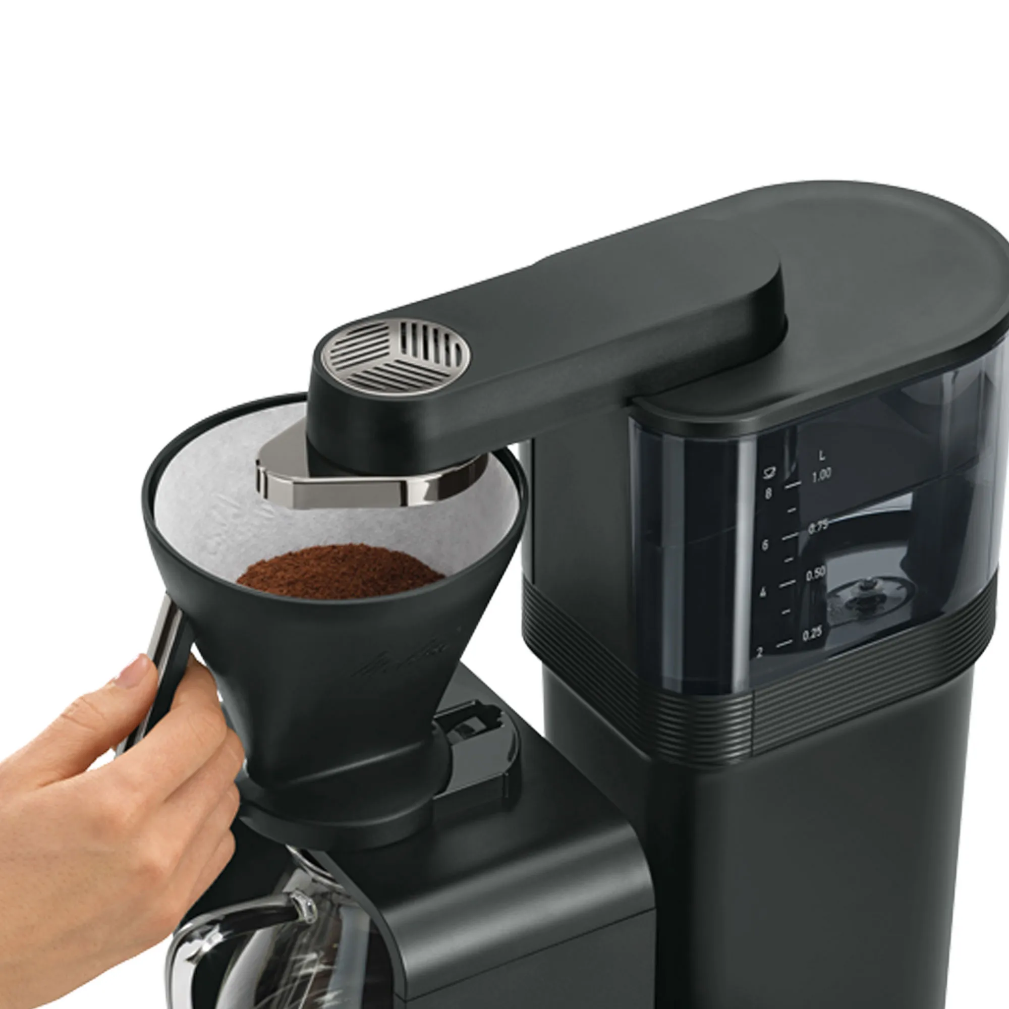 Melitta Epour Kaffemaskine, sort/krom, produktbillede 5 af 6, Kaffemaskiner hos HomeNordic