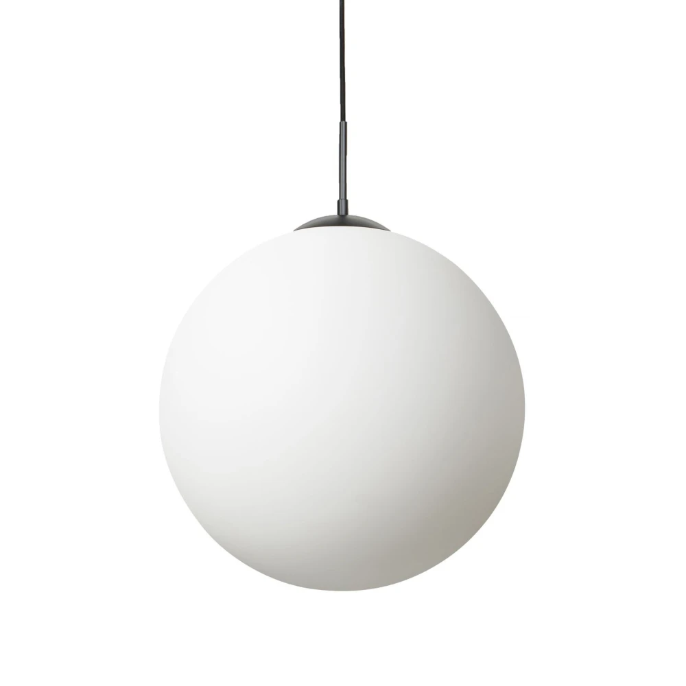 Chicago Café Pendel lampe Ø40 Til E27 i Opal/Sort, Pendler hos HomeNordic