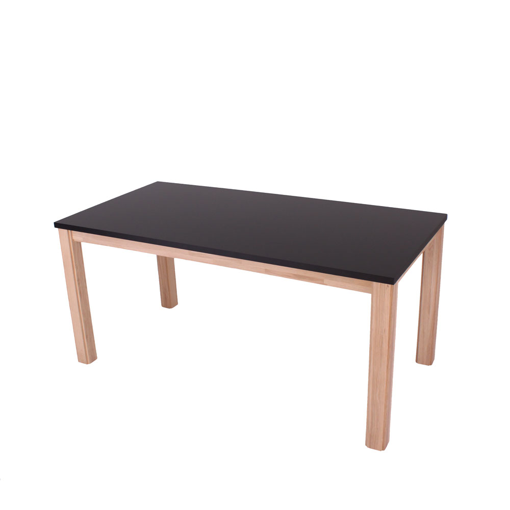 Spisebord, Skien, sort laminat, massive ege ben, Spiseborde hos HomeNordic