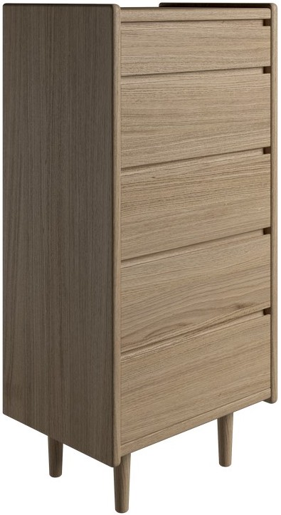 Krone kommode 50 cm bred med 5 skuffer i olieret egefiner, Kommoder hos HomeNordic
