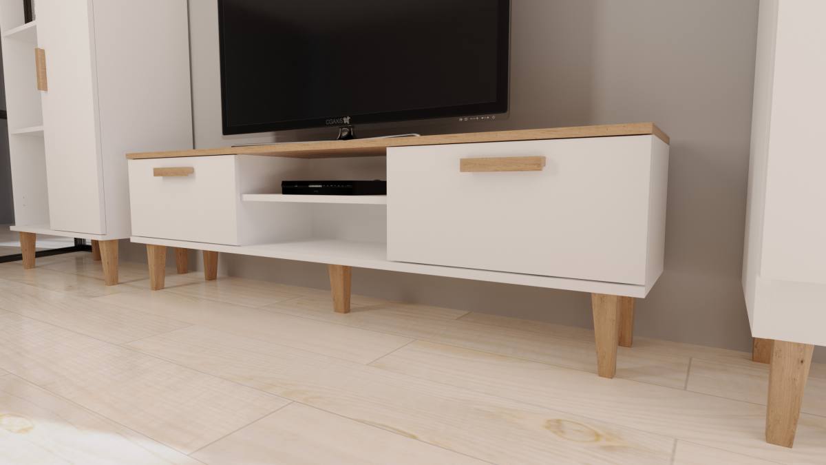 KOCOT Denver TV-bord, m. 2 låger og 1 hylde, TV-borde hos HomeNordic