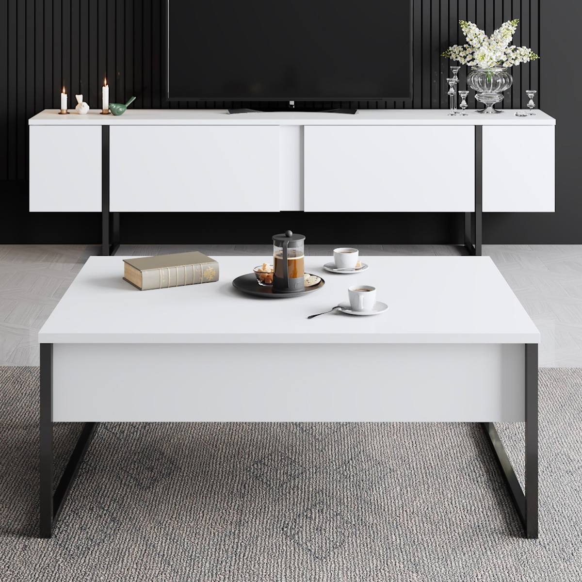NORDVÄRK Luxe TV-bord, m. låger, produktbillede 4 af 6, TV-borde hos HomeNordic