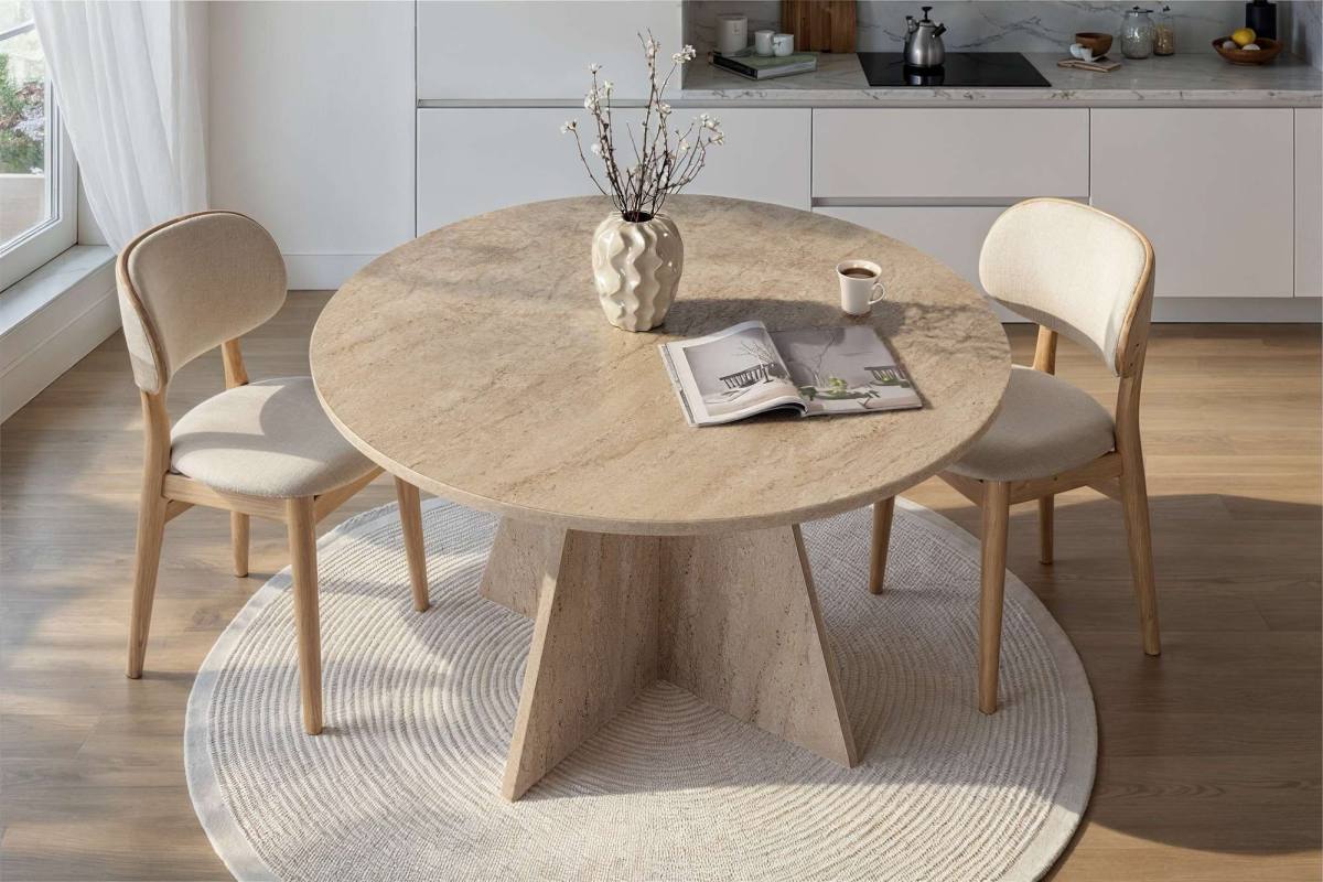 NORDVÄRK Virella spisebord, rund, produktbillede 6 af 7, Spiseborde hos HomeNordic