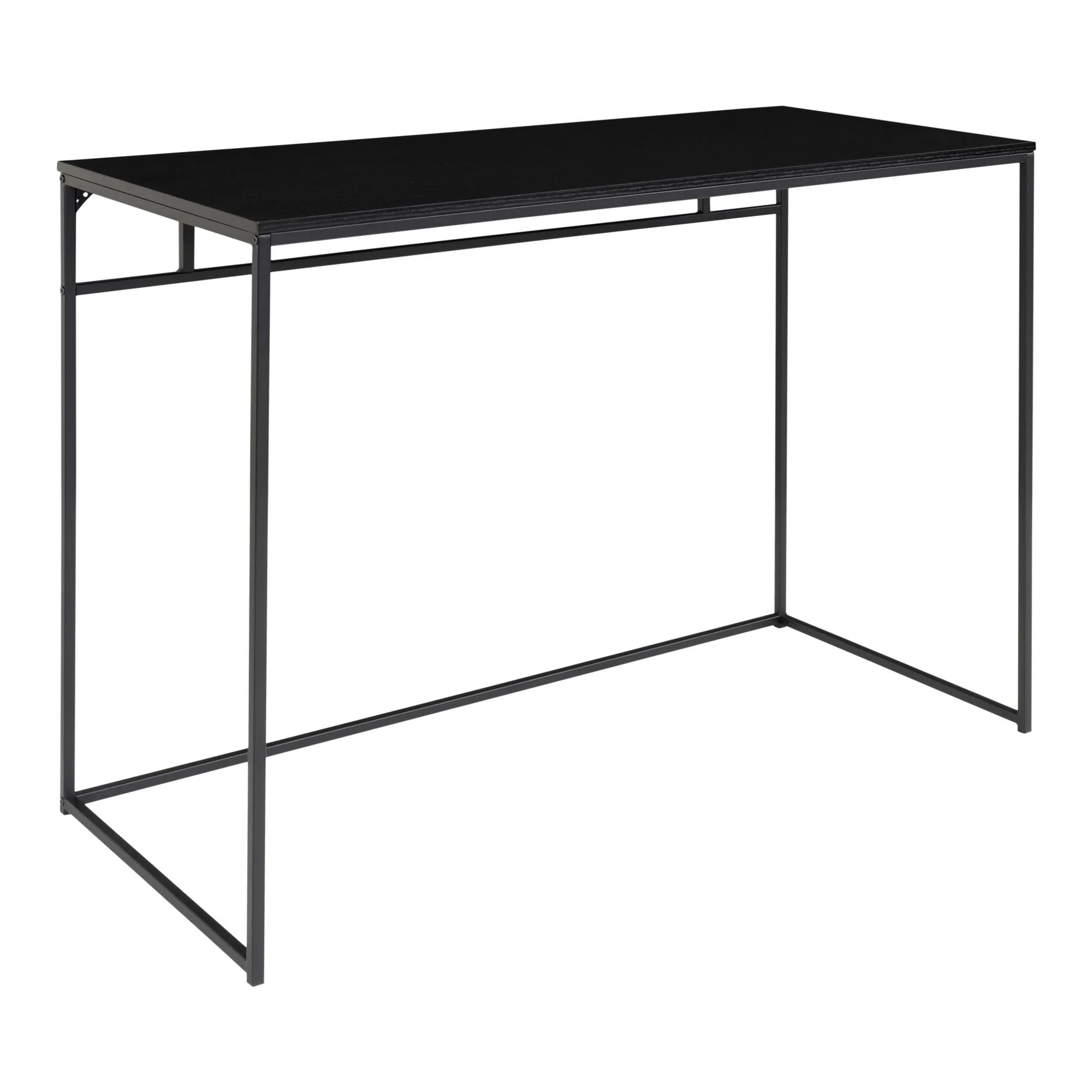 Vita - Skrivebord med sort ramme og sort bordplade 100x45x75 cm, produktbillede 3 af 5, Skriveborde hos HomeNordic